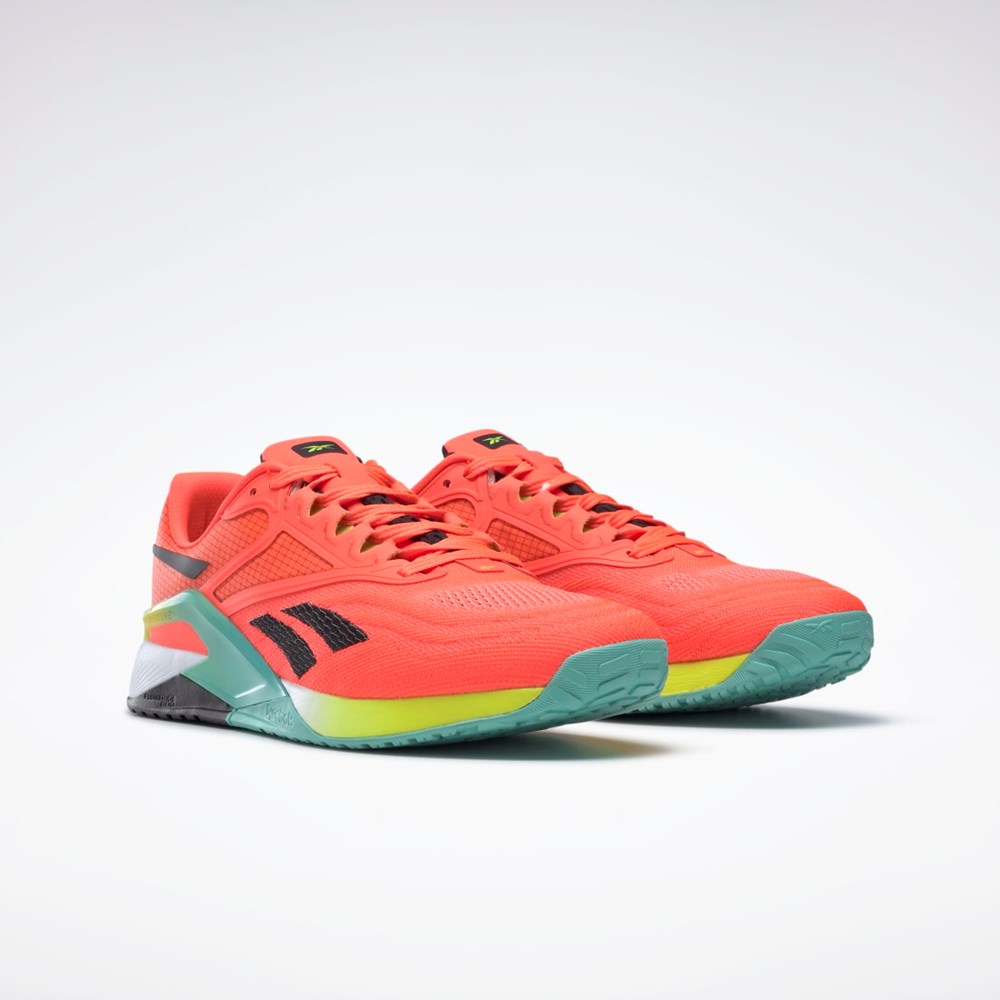 Reebok Reebok Nano X2 Training Shoes Orange Flare / Core Black / Acid Yellow | GX9914