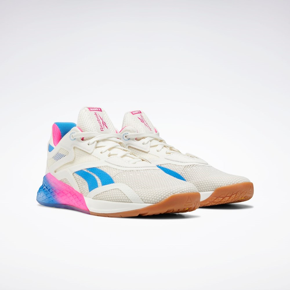 Reebok Reebok Nano X Training Shoes WHITE / Proud Pink / Horizon Blue | FX7956