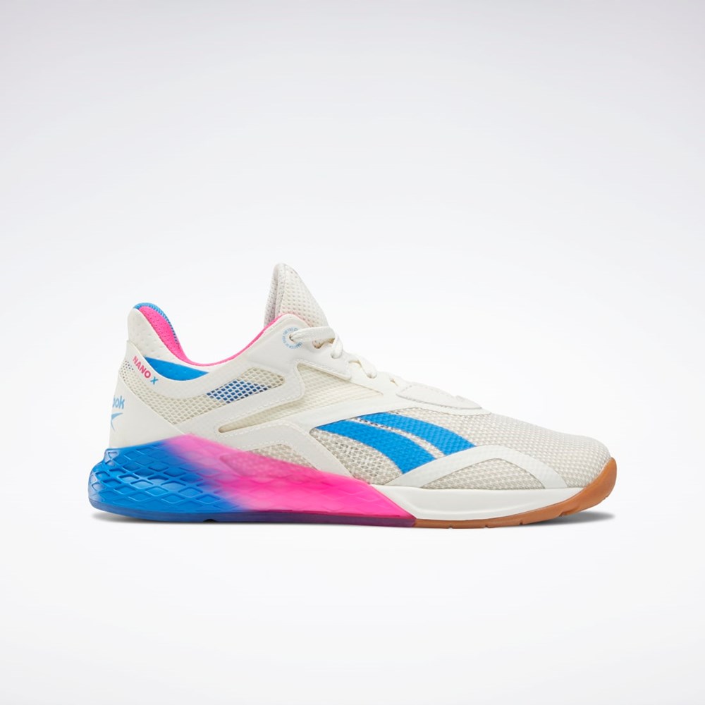 Reebok Reebok Nano X Training Shoes WHITE / Proud Pink / Horizon Blue | FX7956