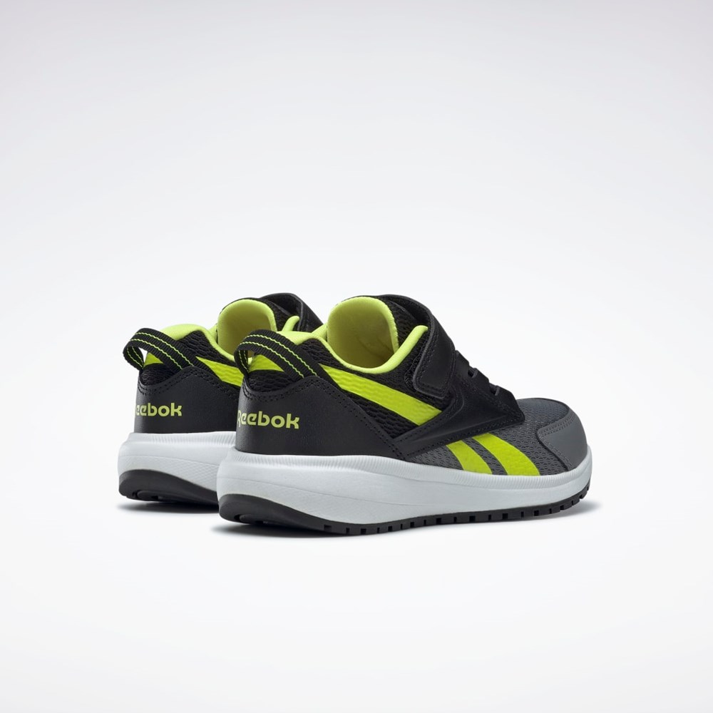 Reebok Reebok Road Supreme 3 Shoes - Preschool Core Black / Pure Grey 6 / Solar Acid Yellow | GX3929