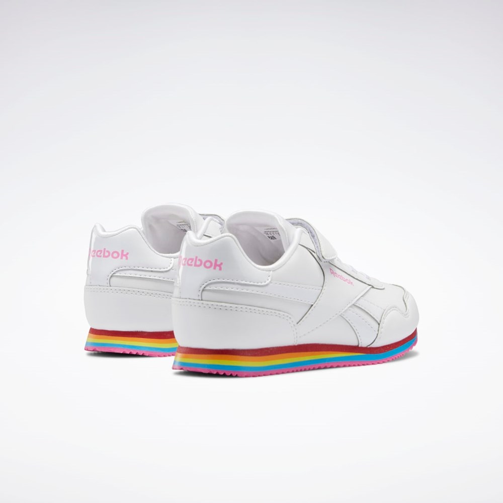 Reebok Reebok Royal CL Jog 3 1V Shoes - Preschool Ftwr White / Ftwr White / True Pink | GW3752