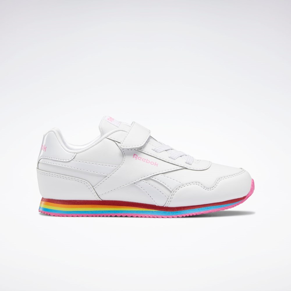 Reebok Reebok Royal CL Jog 3 1V Shoes - Preschool Ftwr White / Ftwr White / True Pink | GW3752