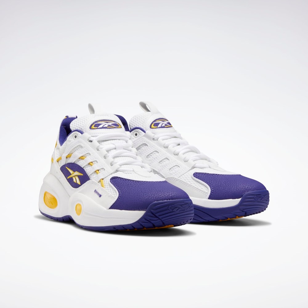 Reebok Reebok Solution Mid Basketball Shoes Ftwr White / Bold Purple / Always Yellow | GW4377