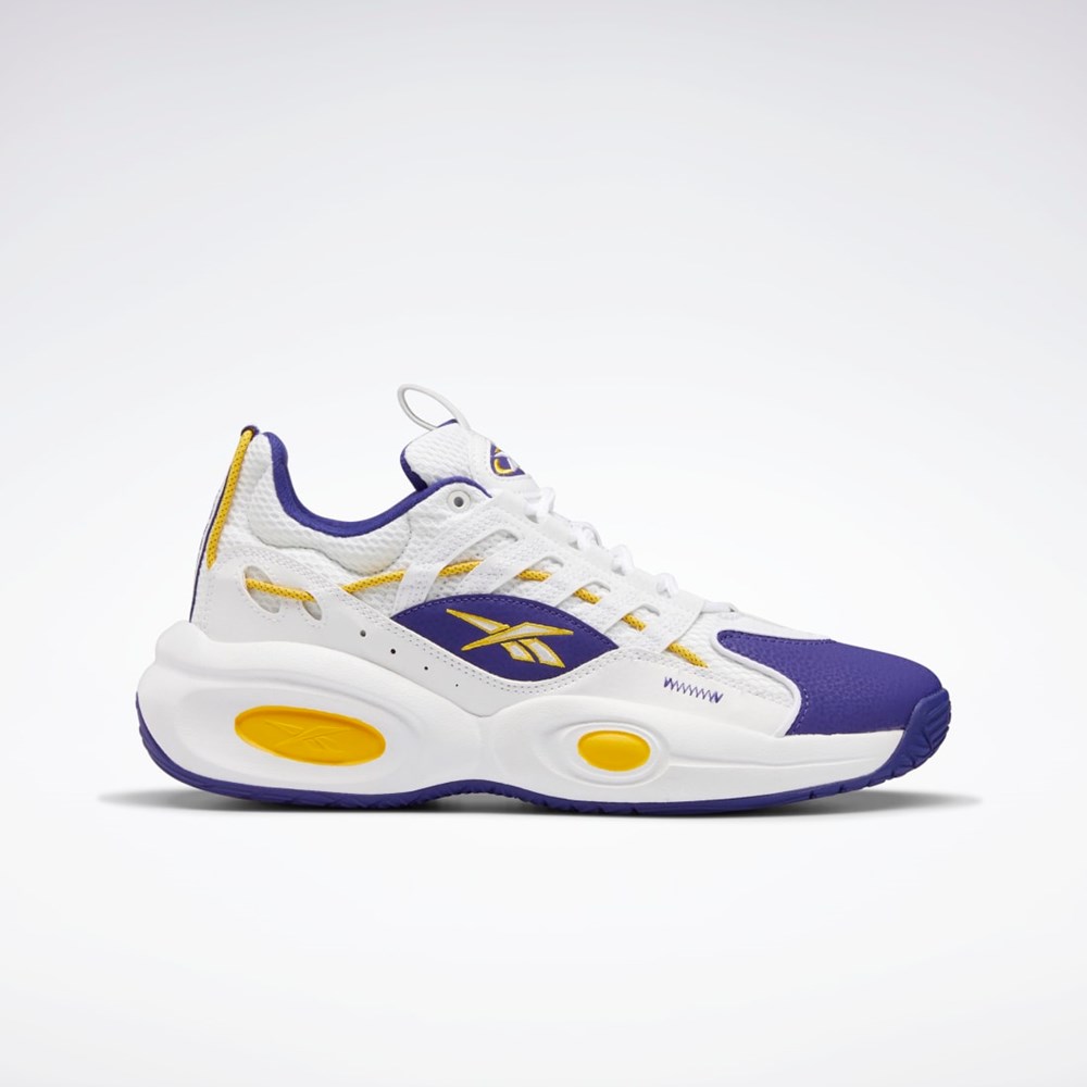 Reebok Reebok Solution Mid Basketball Shoes Ftwr White / Bold Purple / Always Yellow | GW4377