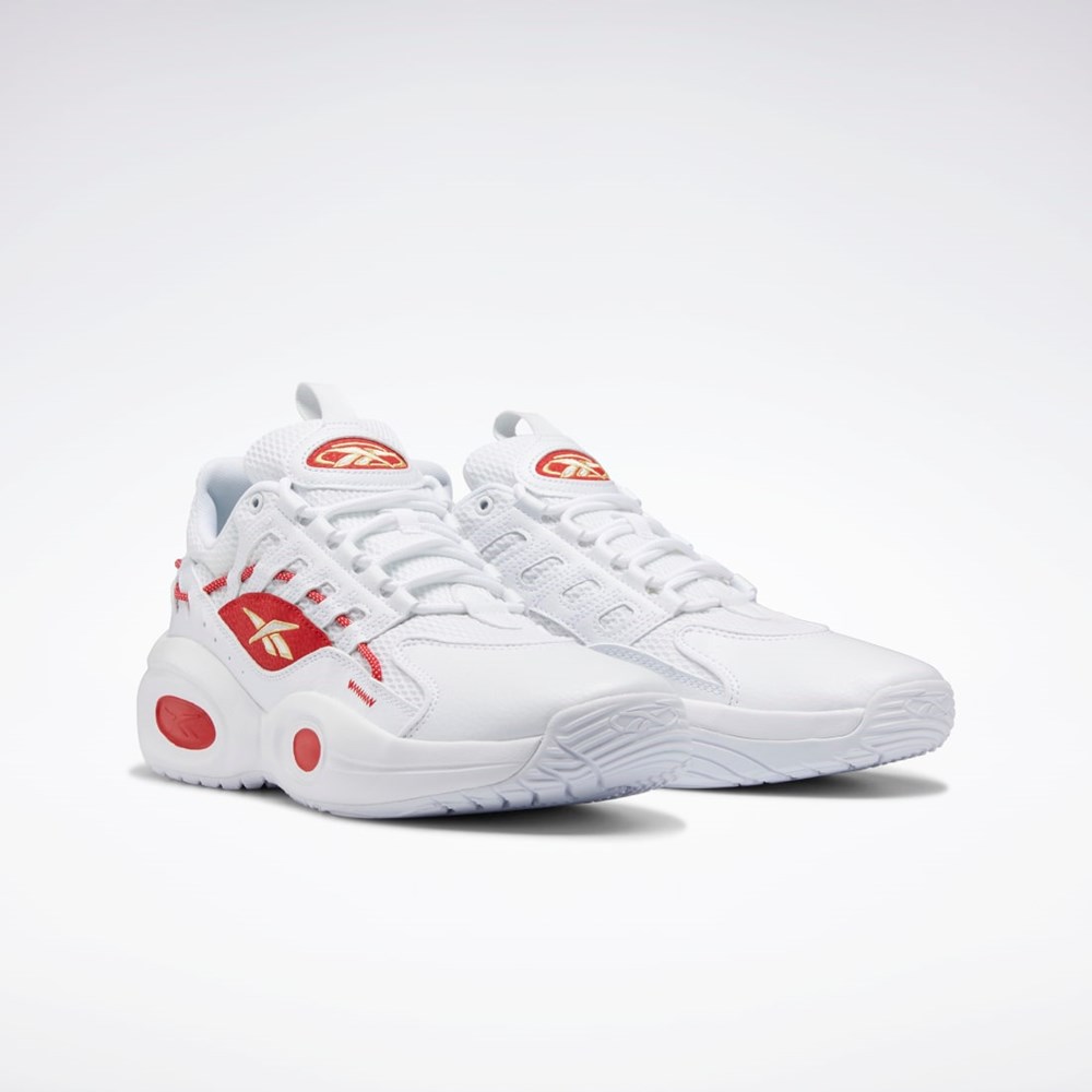 Reebok Reebok Solution Mid Basketball Shoes Ftwr White / Vector Red / Matte Gold | GX8926