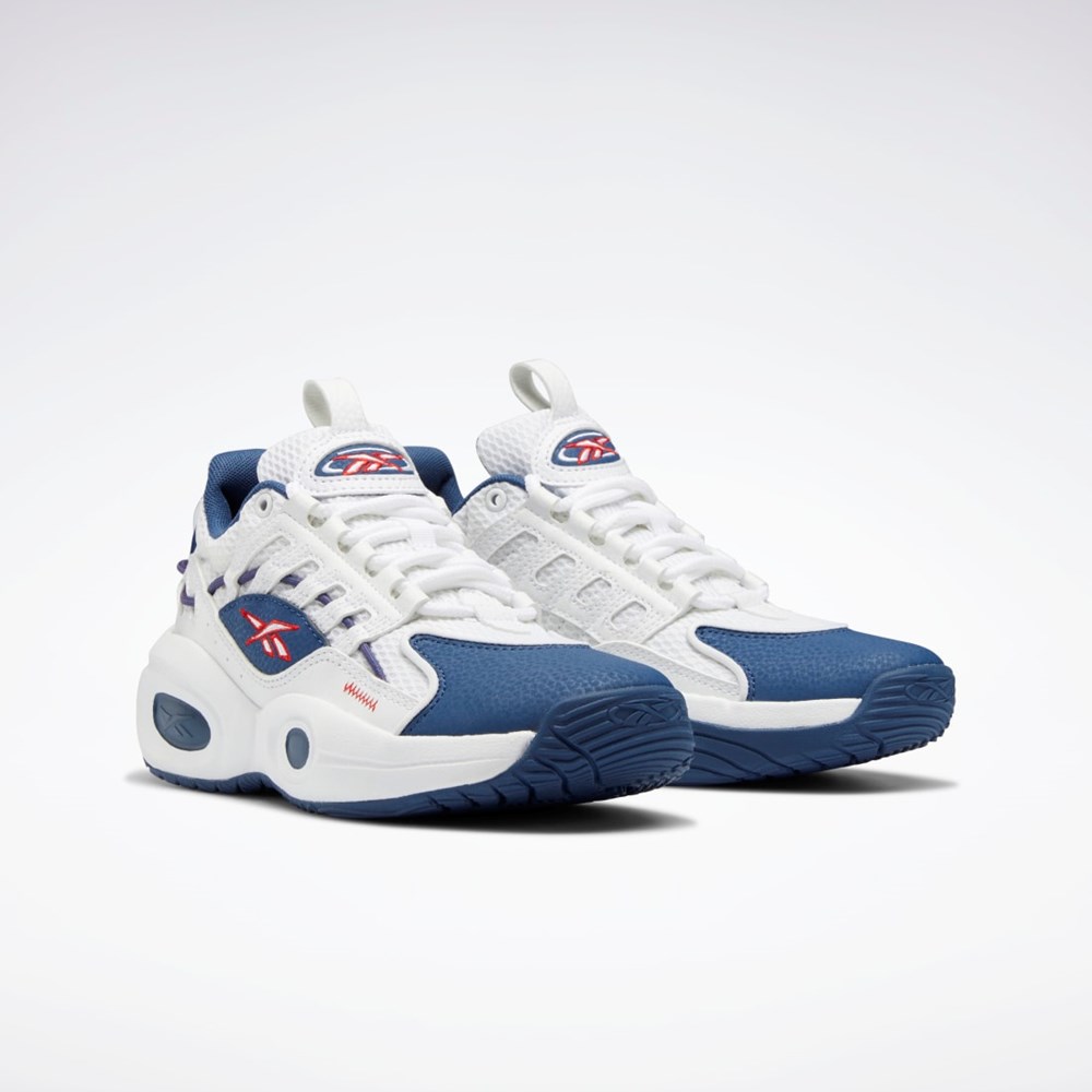 Reebok Reebok Solution Mid Basketball Shoes - Grade School Ftwr White / Batik Blue / Vector Red | GY9868