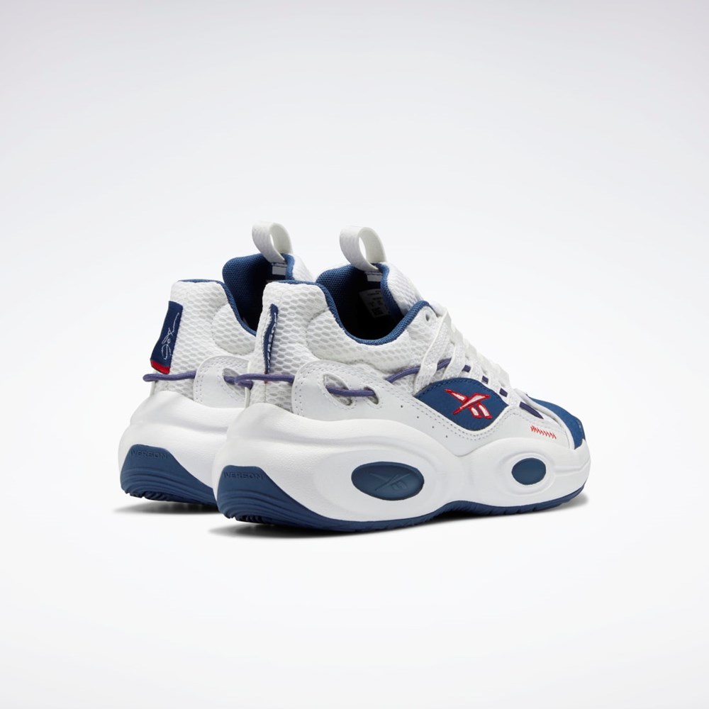 Reebok Reebok Solution Mid Basketball Shoes - Grade School Ftwr White / Batik Blue / Vector Red | GY9868