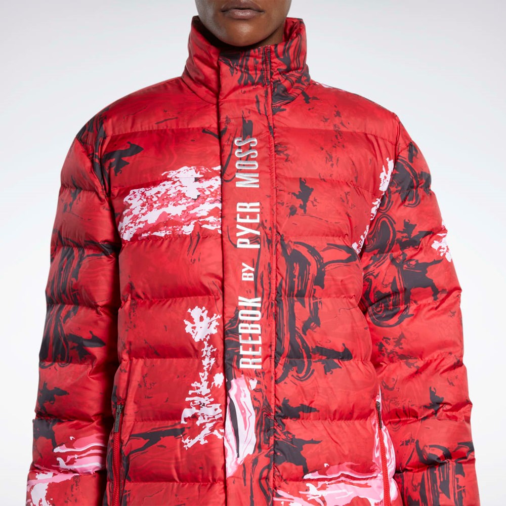 Reebok Reebok by Pyer Moss Long Padded Coat Primal Red | HE6040