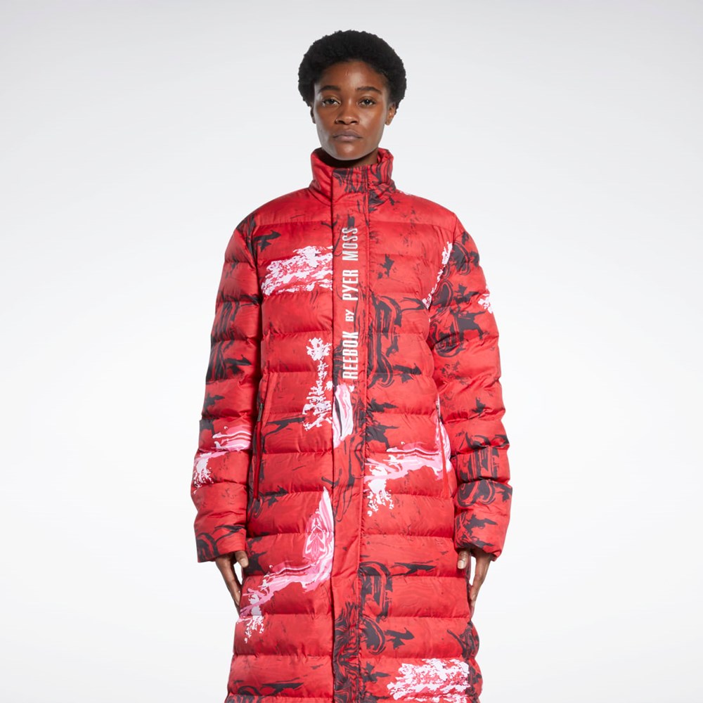 Reebok Reebok by Pyer Moss Long Padded Coat Primal Red | HE6040