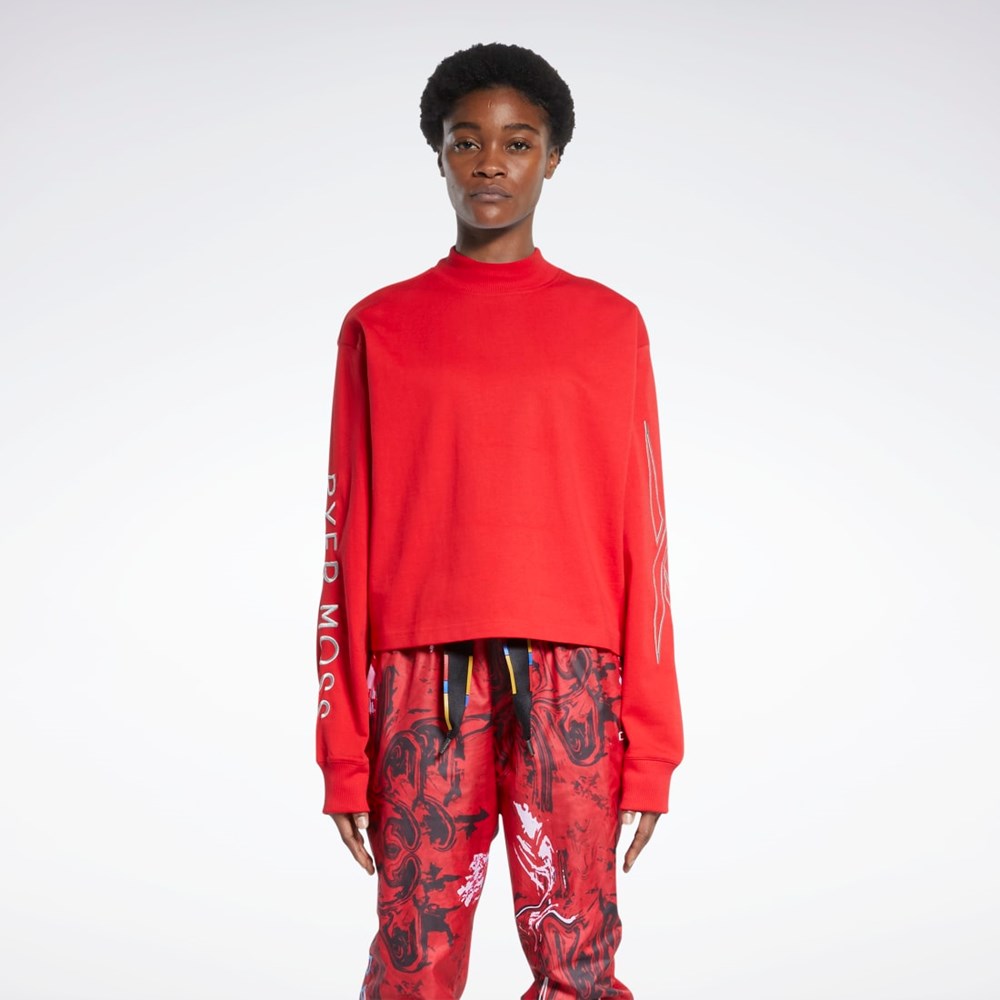 Reebok Reebok by Pyer Moss Turtleneck Long Sleeve T-Shirt Primal Red | HE6043