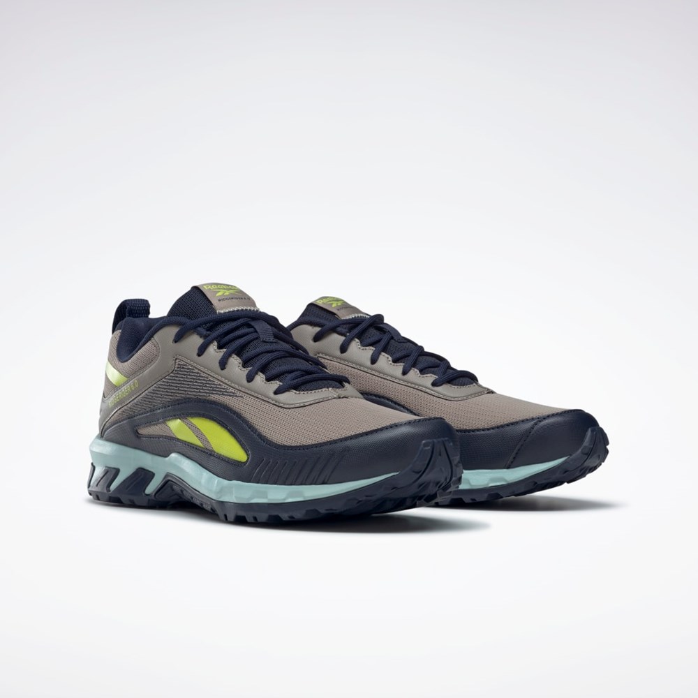 Reebok Ridgerider 6 Shoes Boulder Grey / Acid Yellow / Vector Navy | GX2249