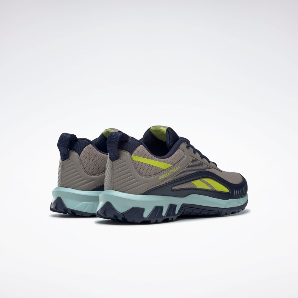 Reebok Ridgerider 6 Shoes Boulder Grey / Acid Yellow / Vector Navy | GX2249