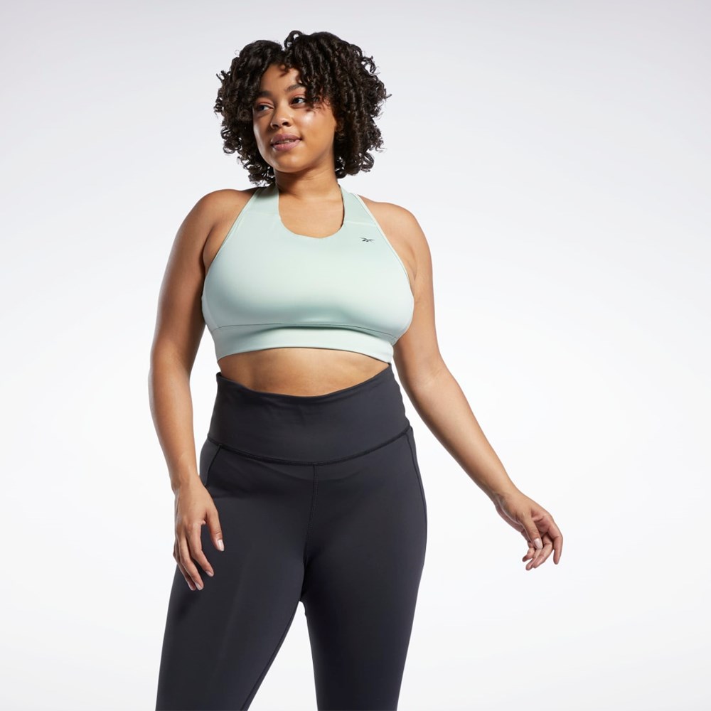 Reebok Running Essentials Sports Bra (Plus Size) Light Sage | HC7571