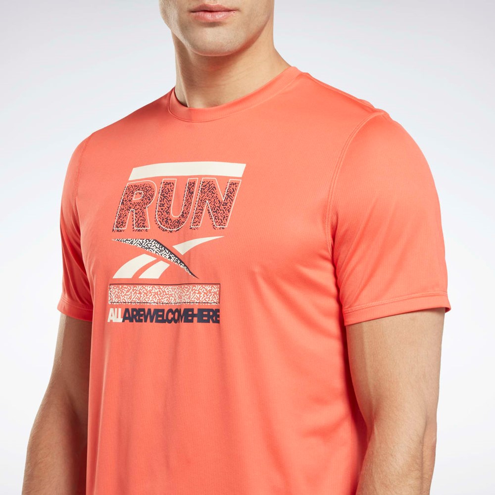 Reebok Running Graphic T-Shirt Semi Orange Flare | HP1822