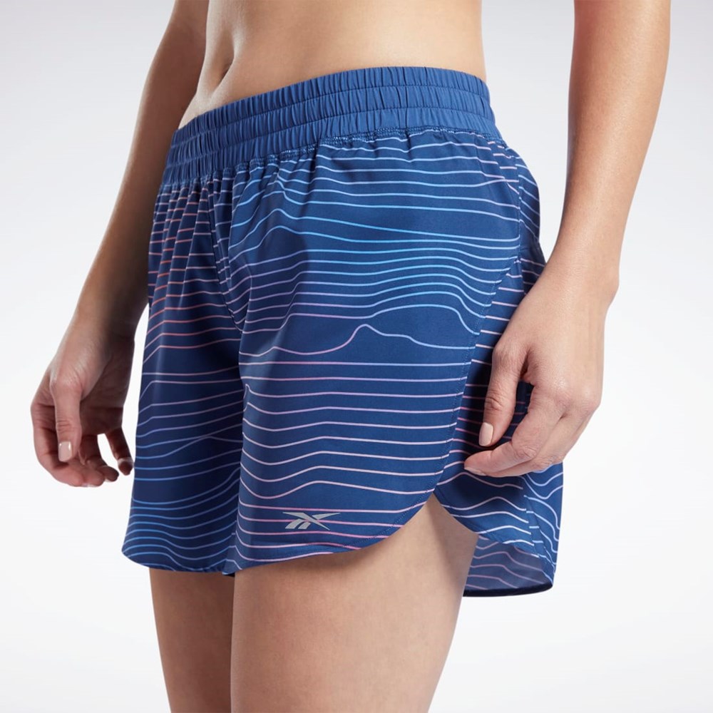 Reebok Running Printed Shorts Batik Blue | HB1041