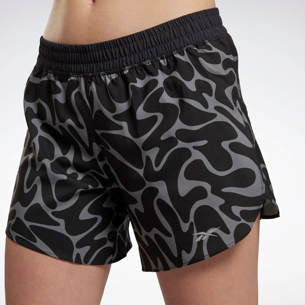 Reebok Running Printed Shorts Black | HH8020