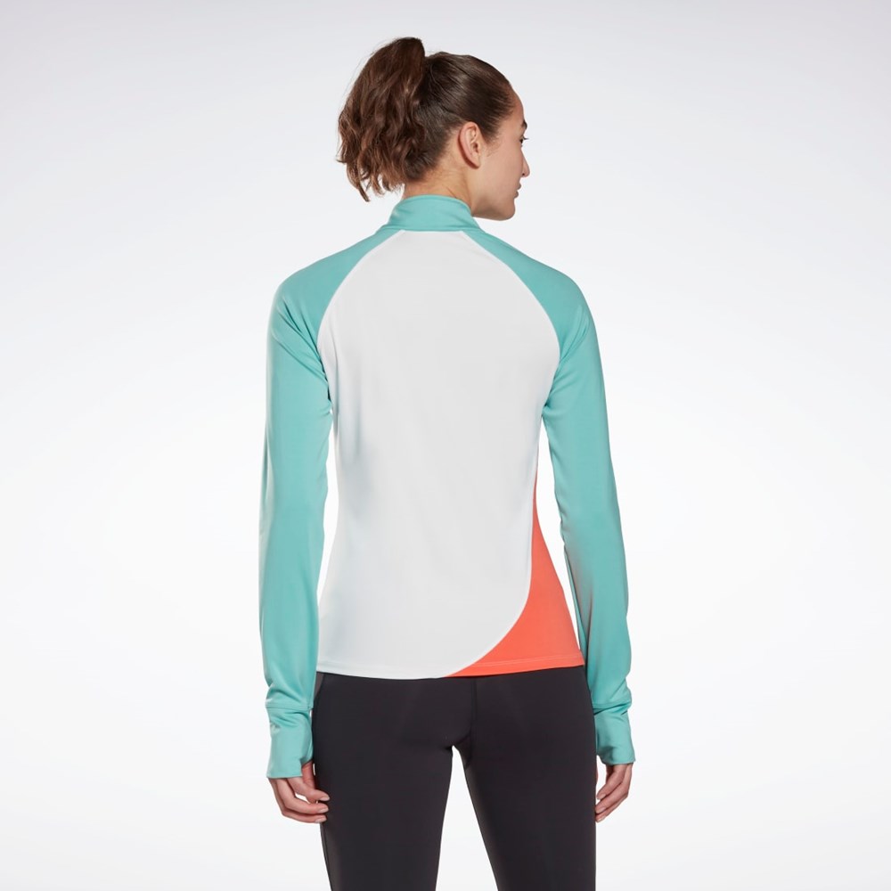 Reebok Running Quarter-Zip Sweatshirt White | HM5121