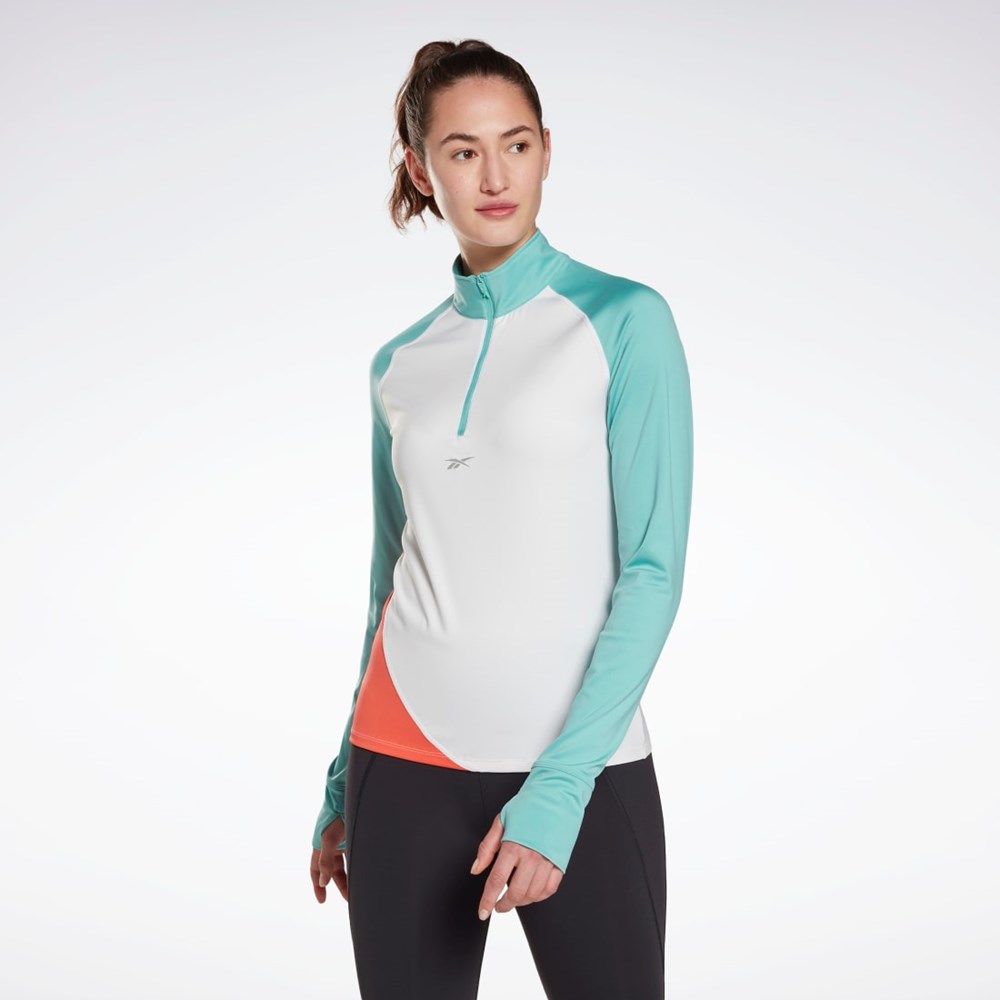 Reebok Running Quarter-Zip Sweatshirt White | HM5121