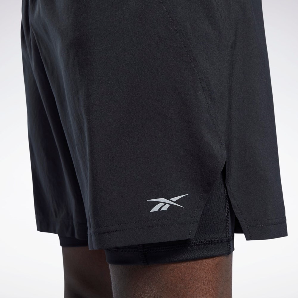 Reebok Running Two-in-One Shorts Black | GT5732