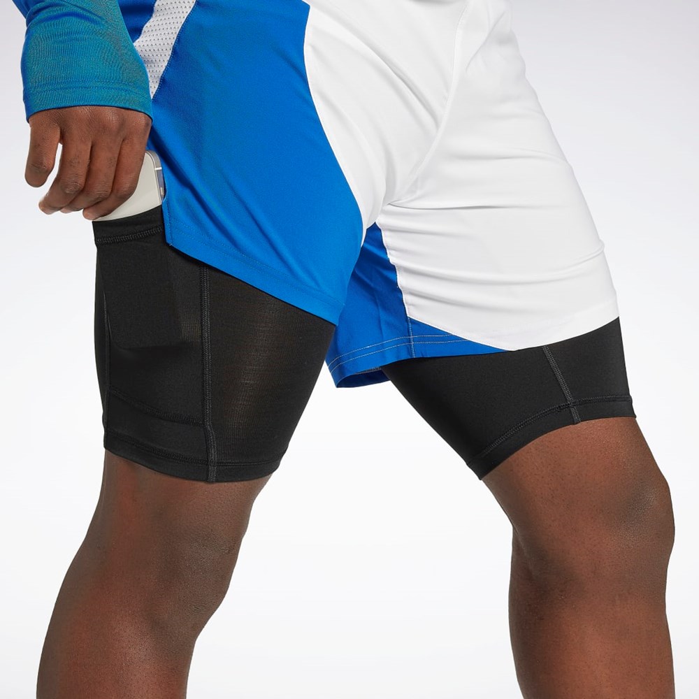 Reebok Running Two-in-One Shorts Vector Blue | HG6737