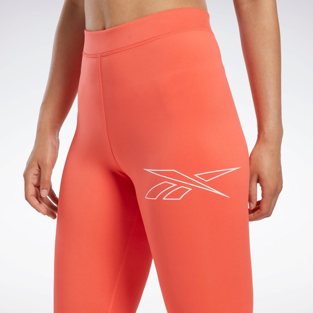 Reebok Running Vector Leggings Semi Orange Flare | HK4764