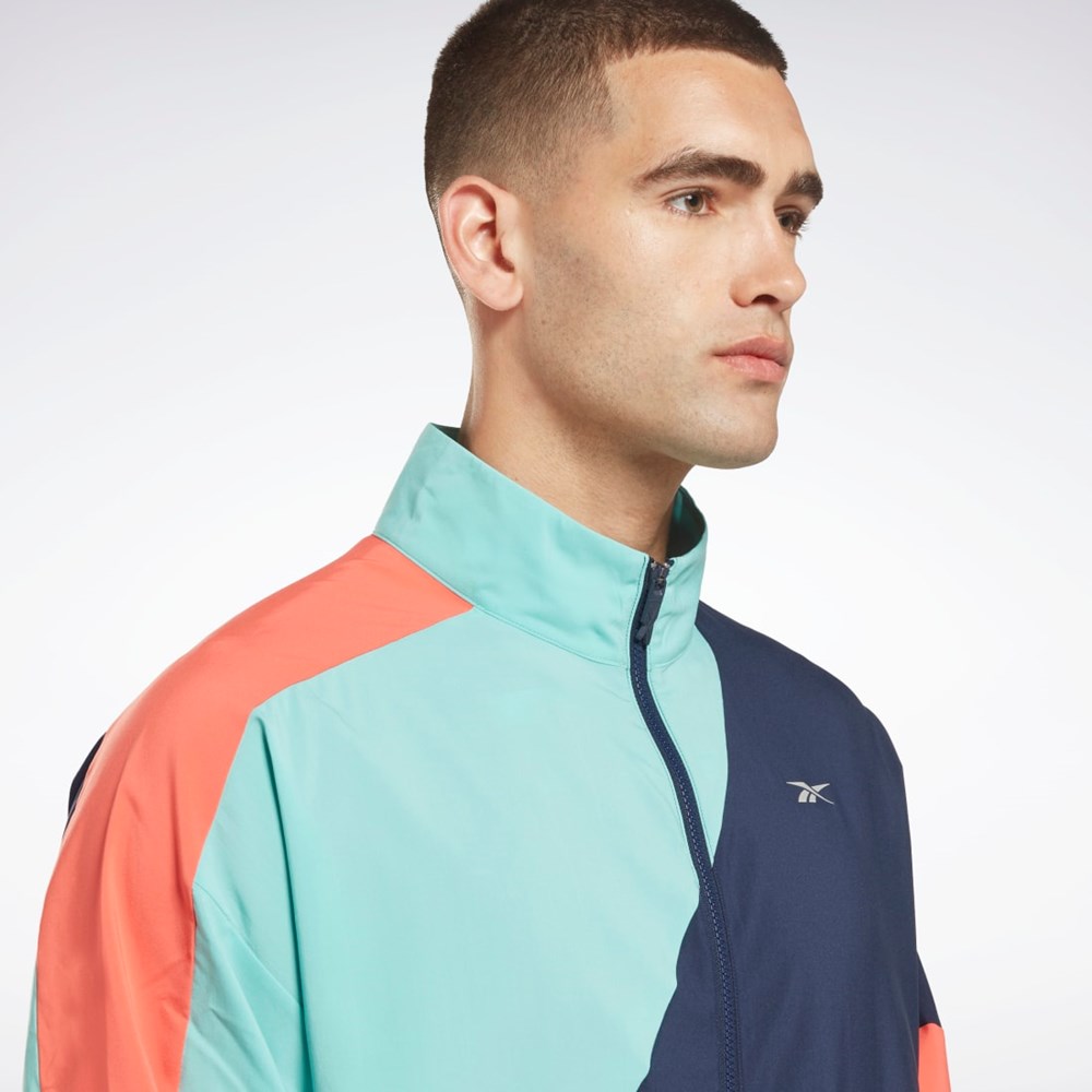 Reebok Running Woven Wind Jacket Semi Classic Teal | HI0052