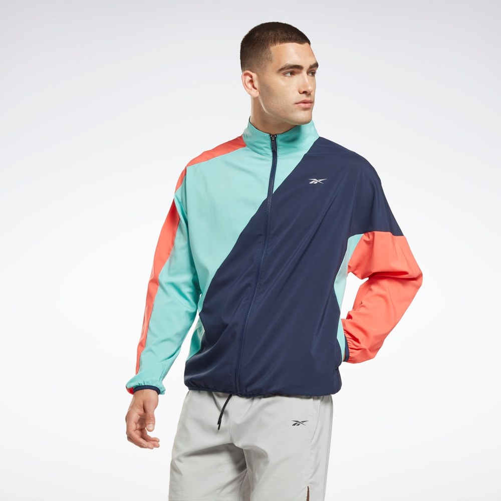 Reebok Running Woven Wind Jacket Semi Classic Teal | HI0052