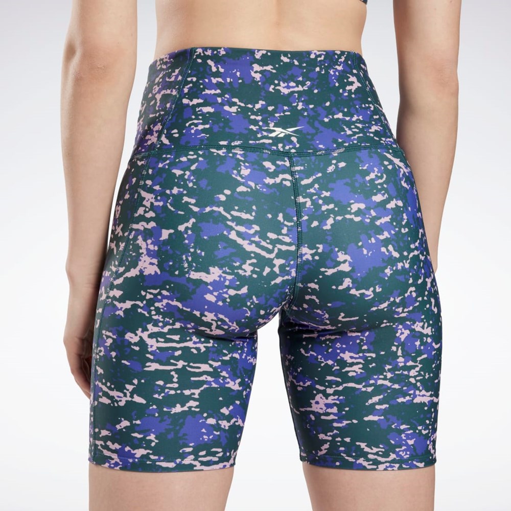 Reebok Speckle Modern Safari Legging Shorts Forest Green | HM1334