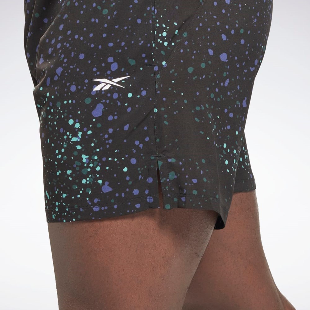 Reebok Strength Allover Print Shorts Black | HG4070