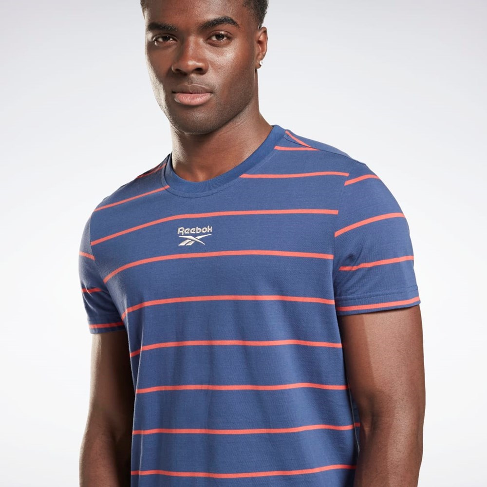 Reebok Stripe T-Shirt Batik Blue | HG3193