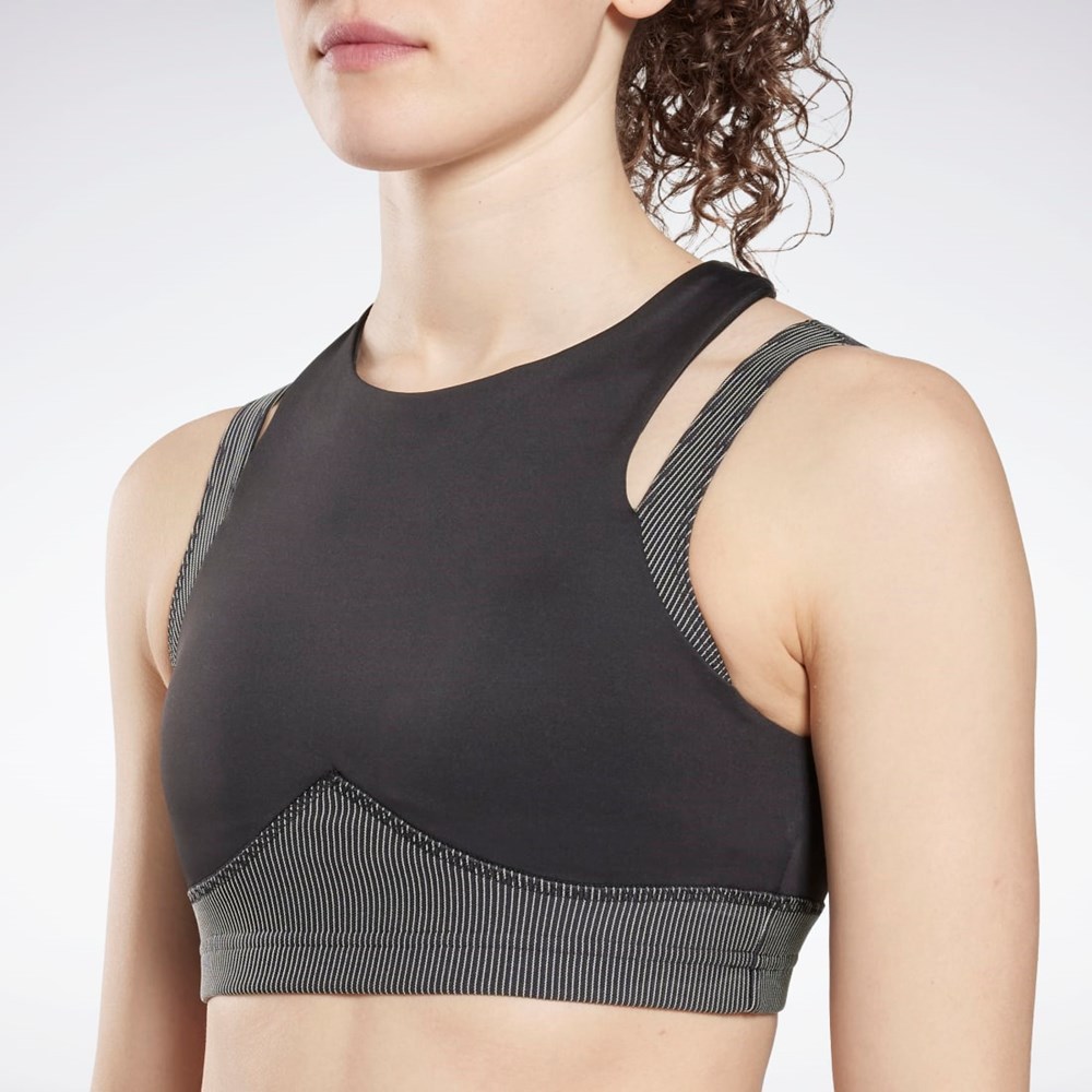 Reebok Studio Layered Bra Top Black | HI6223