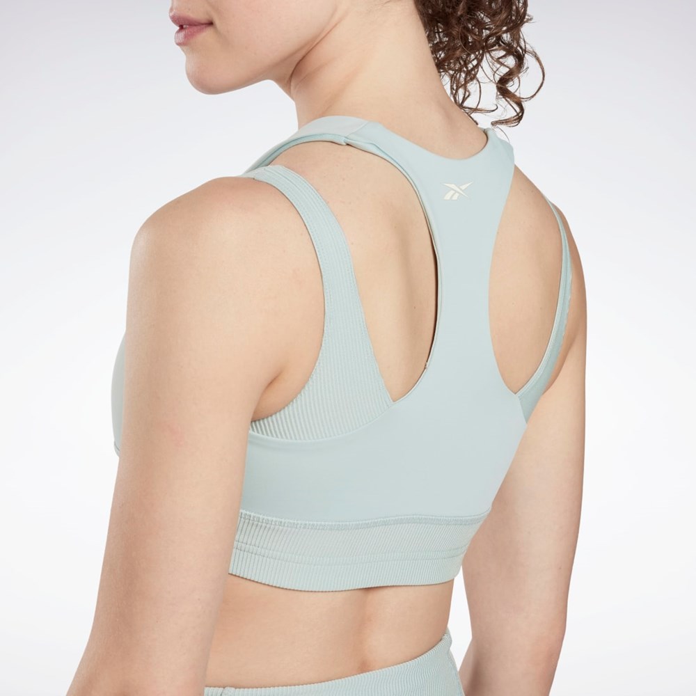 Reebok Studio Layered Bra Top Seaside Grey | HN9488