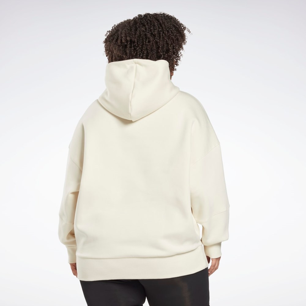 Reebok Studio Recycled Oversize Hoodie (Plus Size) Classic White | HN4337