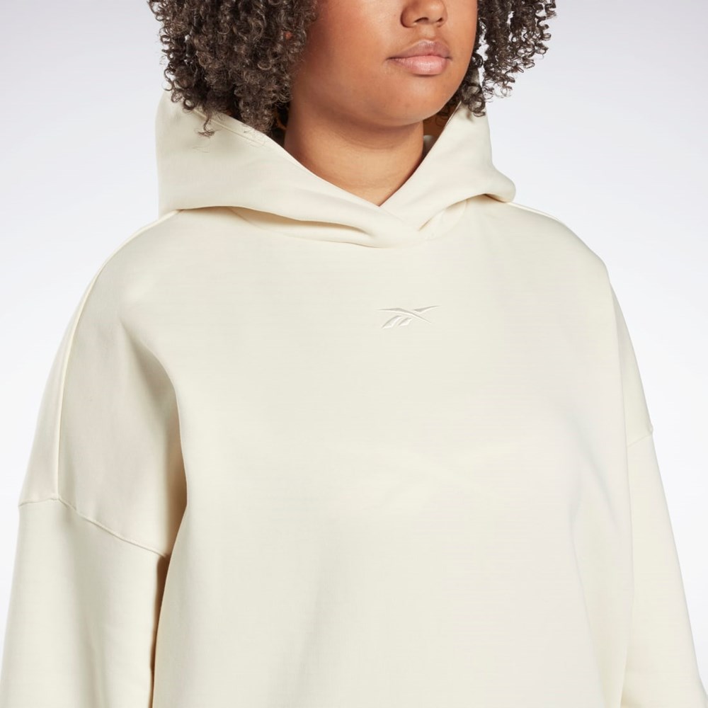 Reebok Studio Recycled Oversize Hoodie (Plus Size) Classic White | HN4337