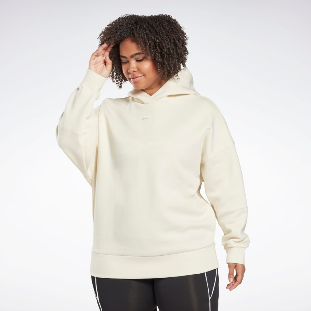 Reebok Studio Recycled Oversize Hoodie (Plus Size) Classic White | HN4337