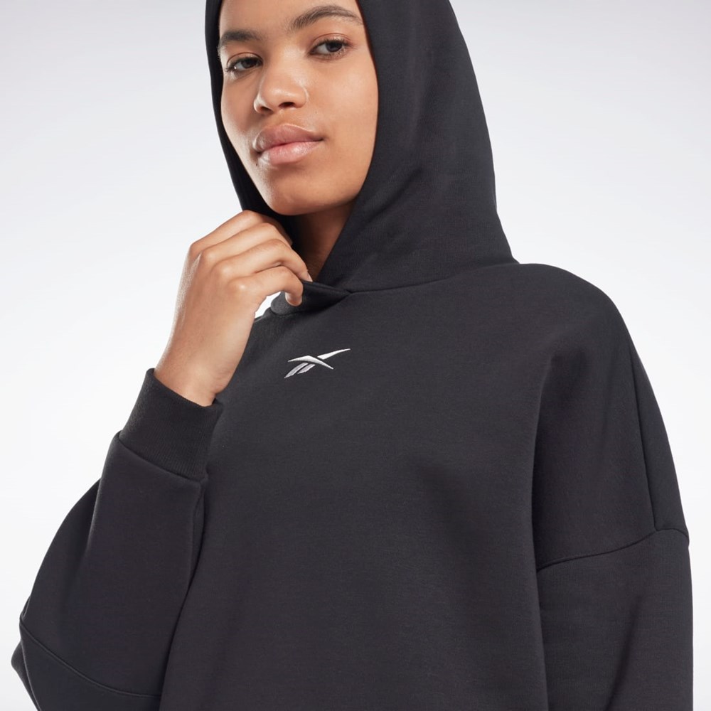 Reebok Studio Recycled Oversize Hoodie Black | H51828