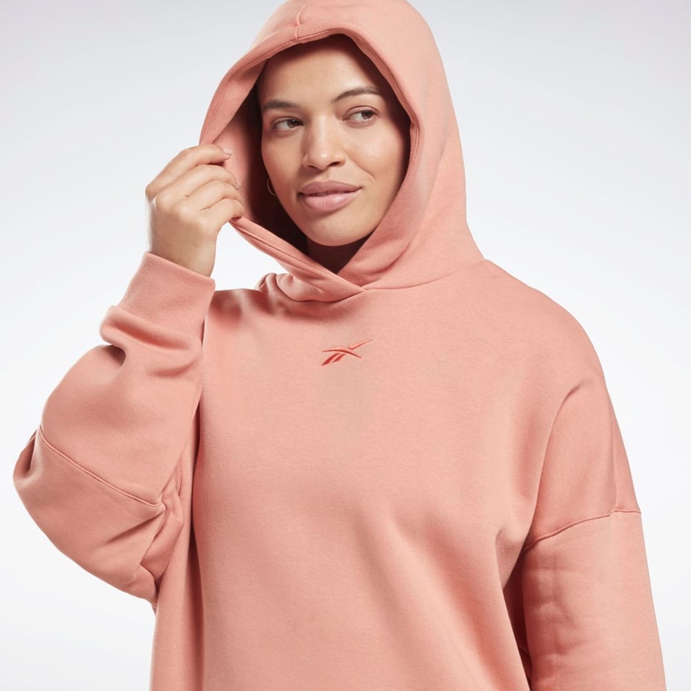 Reebok Studio Recycled Oversize Hoodie Canyon Coral | HB5405