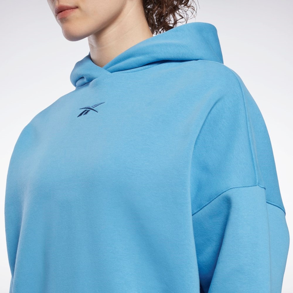 Reebok Studio Recycled Oversize Hoodie Essential Blue | H51825