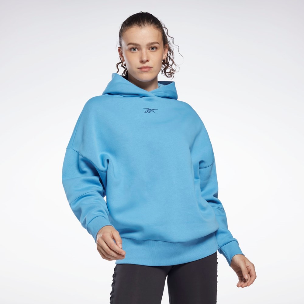 Reebok Studio Recycled Oversize Hoodie Essential Blue | H51825