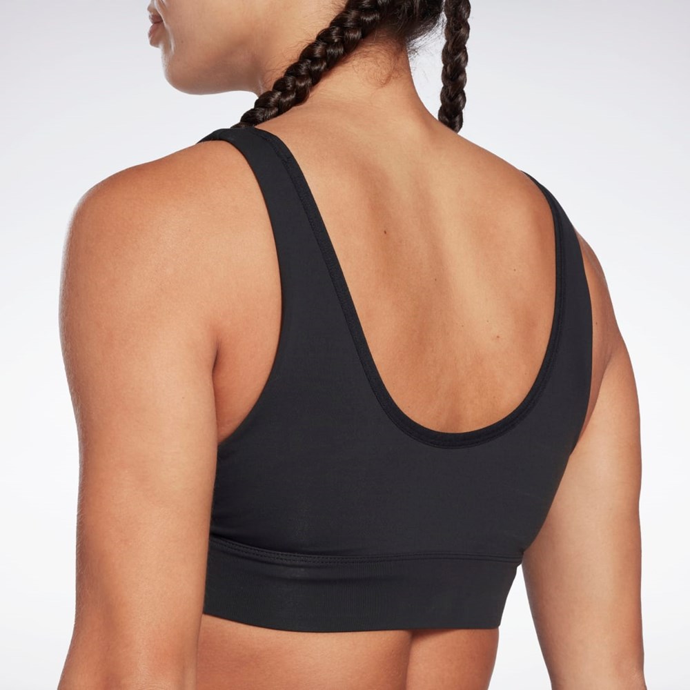 Reebok Studio Reebok Stripped Minimalist Bra Black | H51853