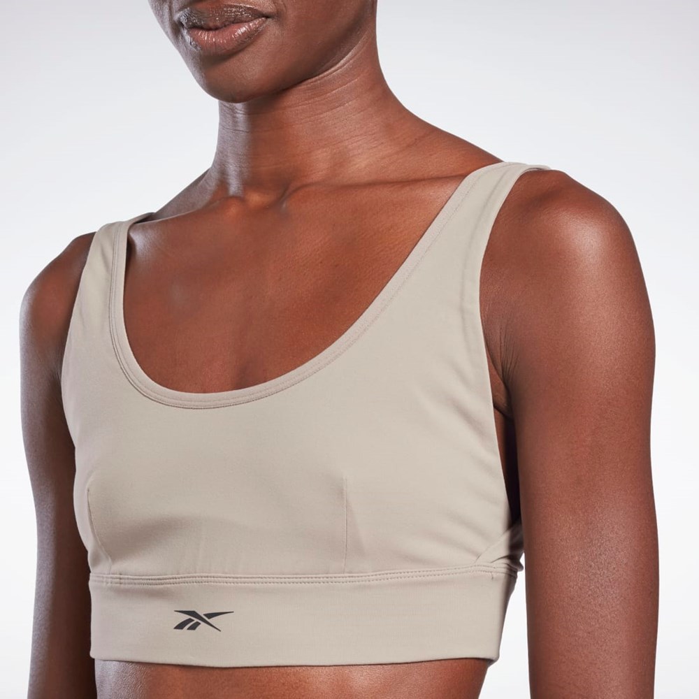 Reebok Studio Reebok Stripped Minimalist Bra Boulder Grey | H56394