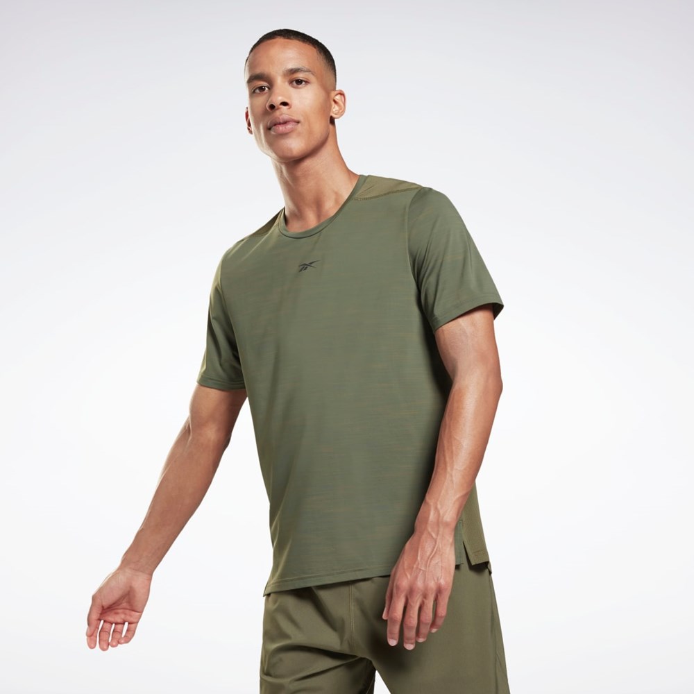 Reebok Tech Style Activchill Move T-Shirt Army Green | HA1458