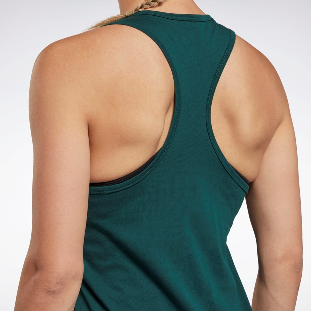 Reebok Training Essentials Graphic Tank Top Forest Green | HK6987