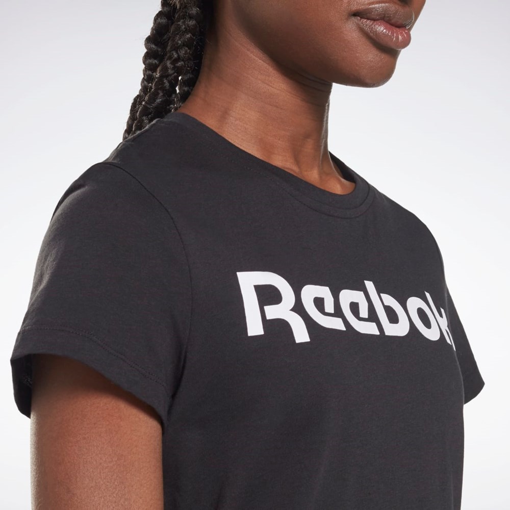 Reebok Training Essentials Graphic Tee Black / White | GU8329