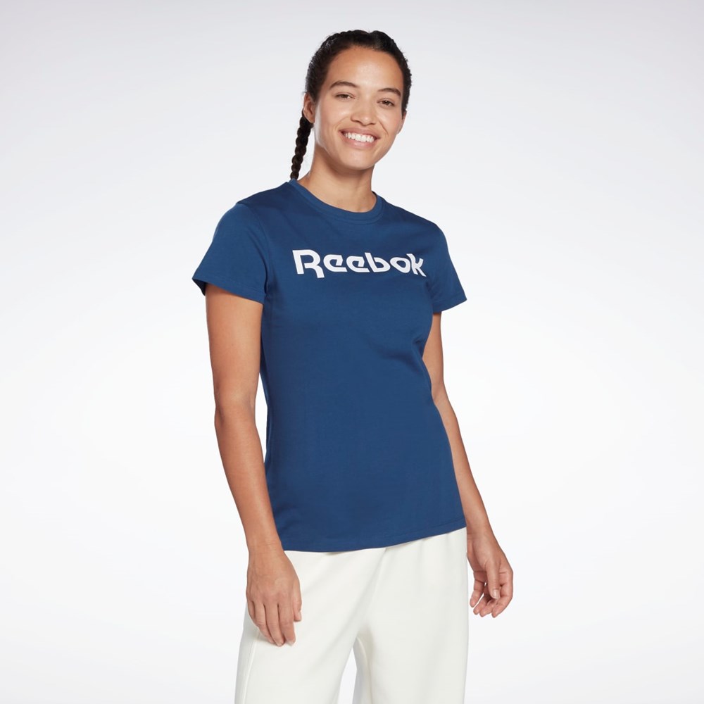 Reebok Training Essentials Graphic Tee Batik Blue | H51871