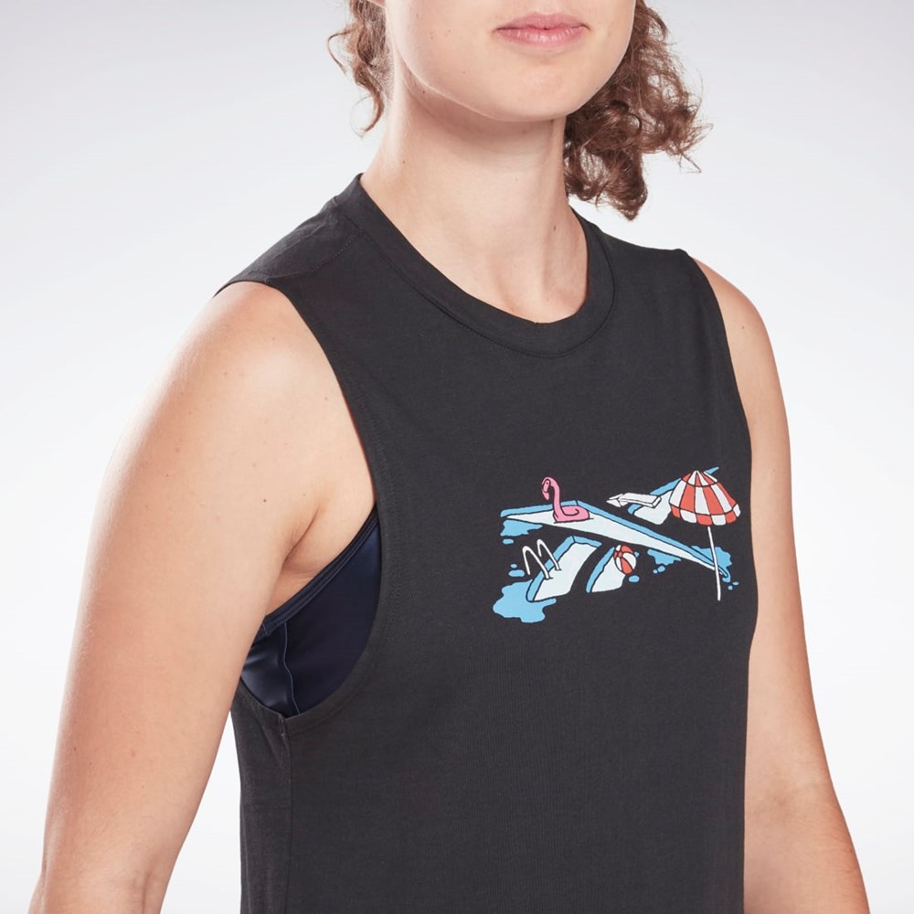 Reebok Training Essentials Muscle Tank Top Black | H51874