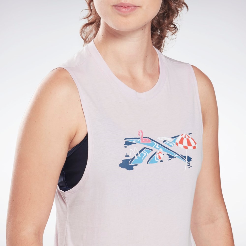 Reebok Training Essentials Muscle Tank Top Quartz Glow | H51875