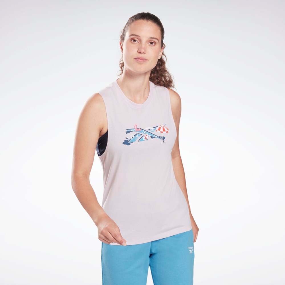 Reebok Training Essentials Muscle Tank Top Quartz Glow | H51875