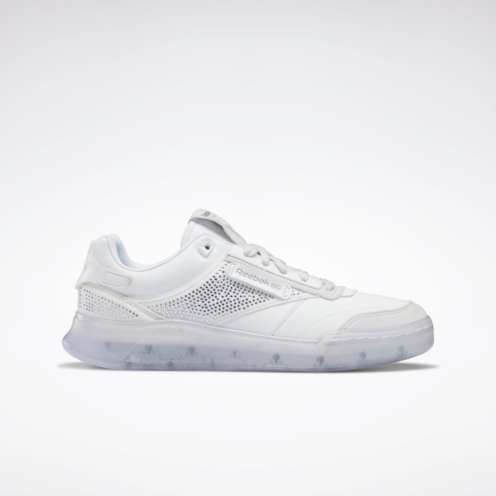 Reebok Très Rasché Club C Legacy Diamanté Shoes Ftwr White / Porcelain / Silver Met. | GX8487