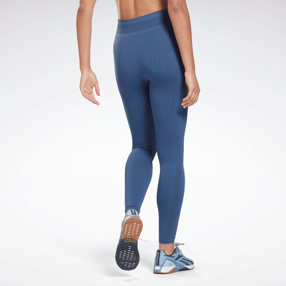 Reebok United By Fitness Myoknit Seamless Leggings Batik Blue | H51449